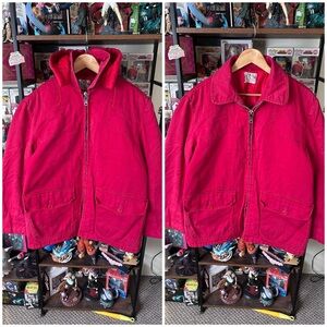 Vintage JCPenney Foremost Hunting Jacket Men’s Large Red Hooded Coat